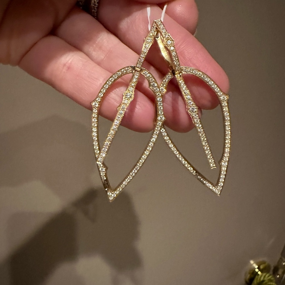 Stephen Webster 18k Yellow Gold and Diamond Convertible Earrings